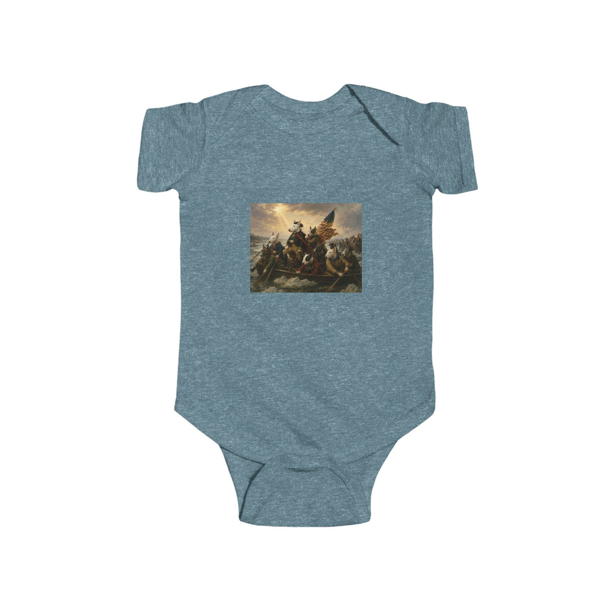 Bull Terrier Washington Crossing the Delaware — after Emanuel Leutze, 1851 | Bodysuit