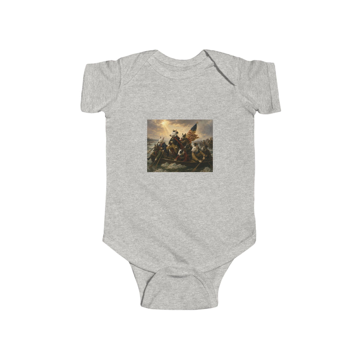 Bull Terrier Washington Crossing the Delaware — after Emanuel Leutze, 1851 | Bodysuit