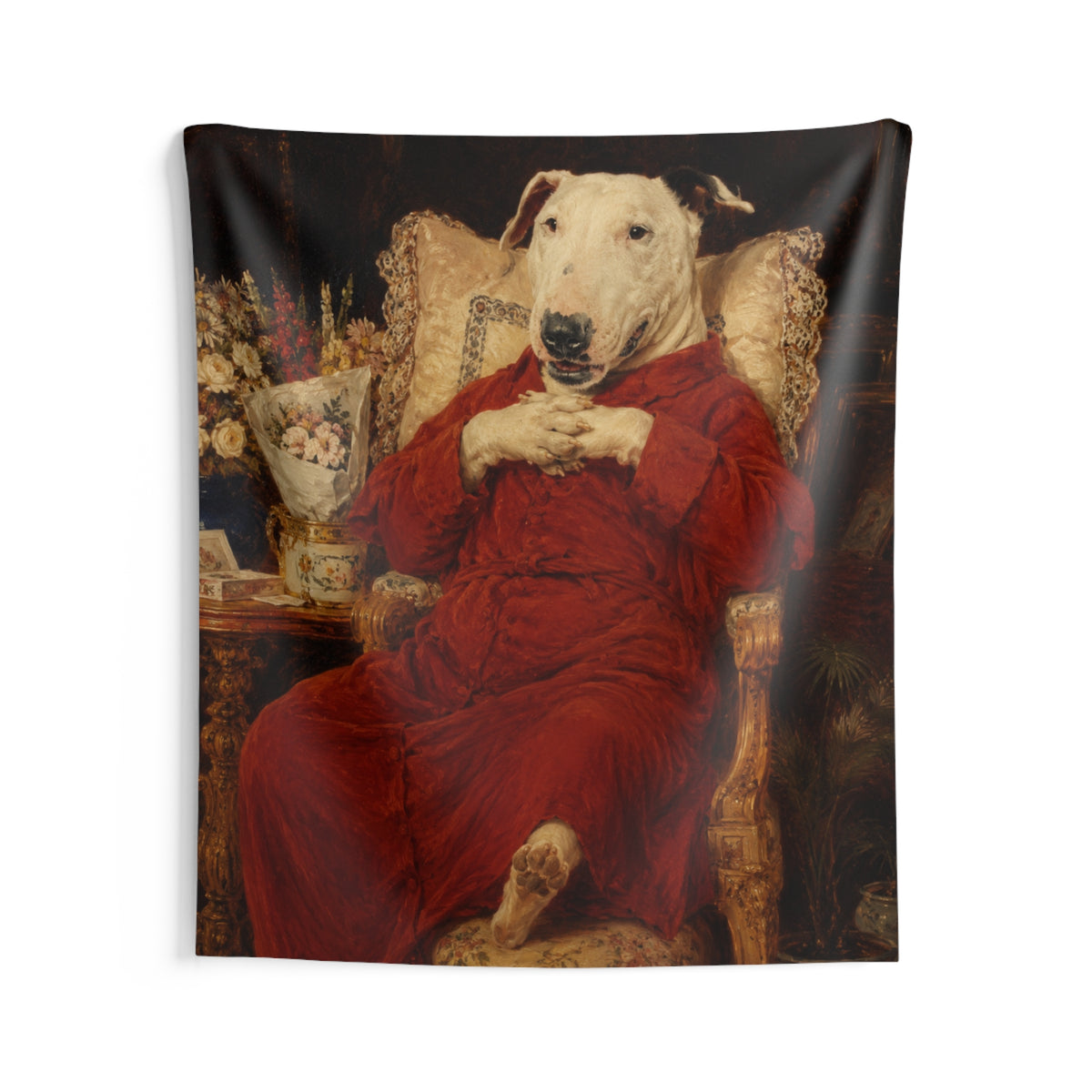 Bull Terrier A Happy Birthday — after Antonio Casanova y Estorach, c.1890 | Tapestry