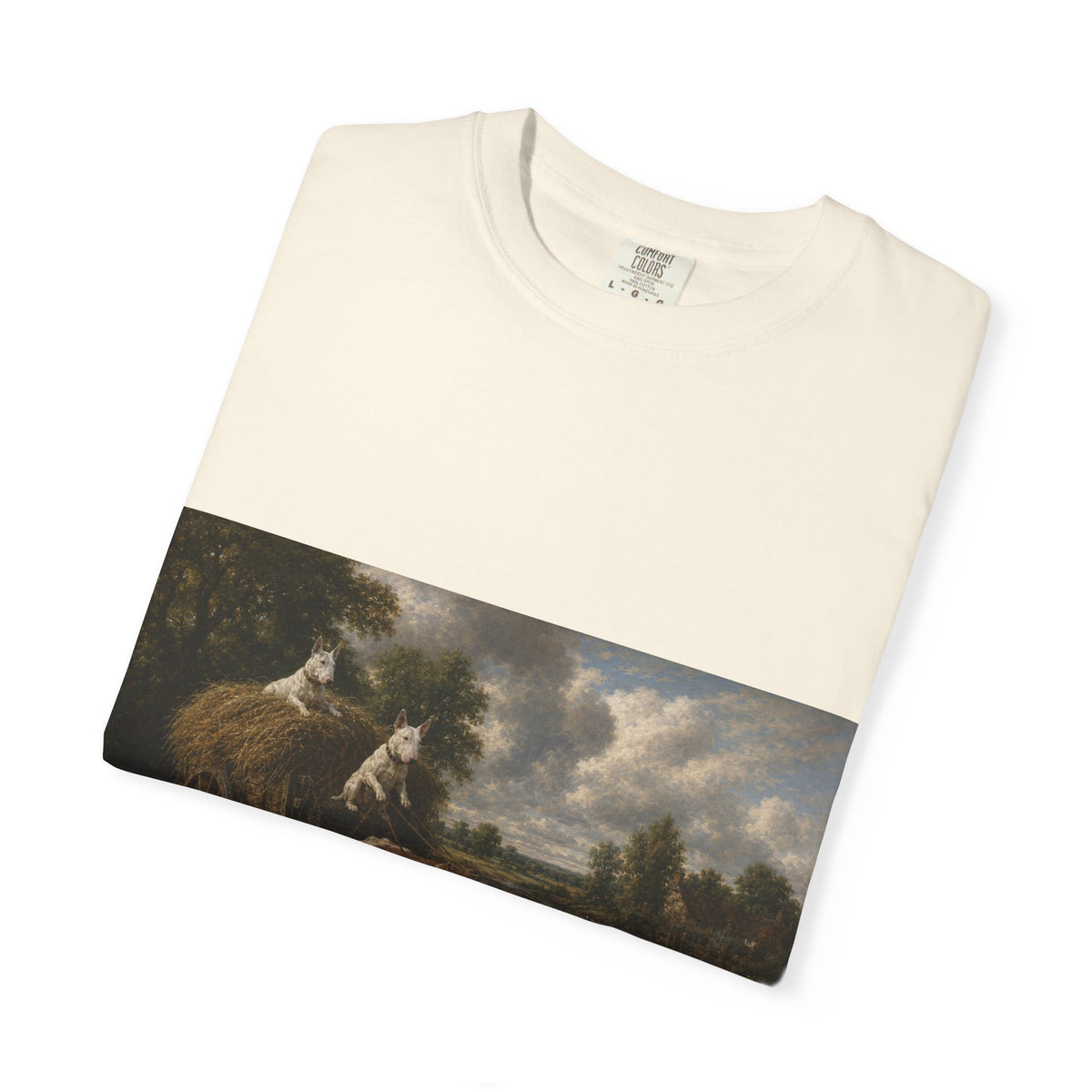 Bull Terrier The Hay Wain — after John Constable, 1821 | Garment-Dyed Tee