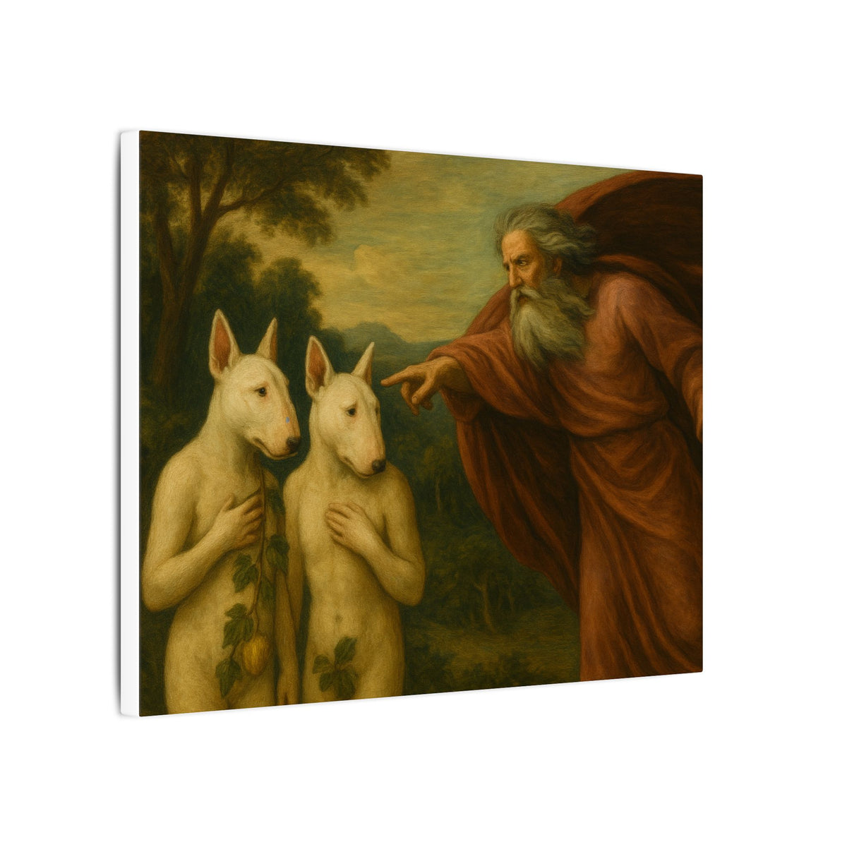 Bull Terrier The Rebuke of Adam and Eve — after Domenichino, 1626 | Canvas