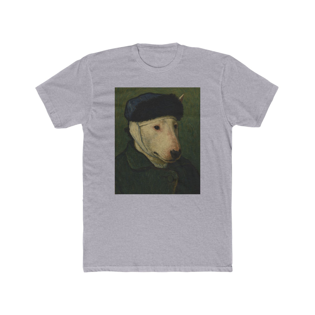 Bull Terrier Self Portrait Bandaged Ear — after Vincent van Gogh, 1889 | Tee