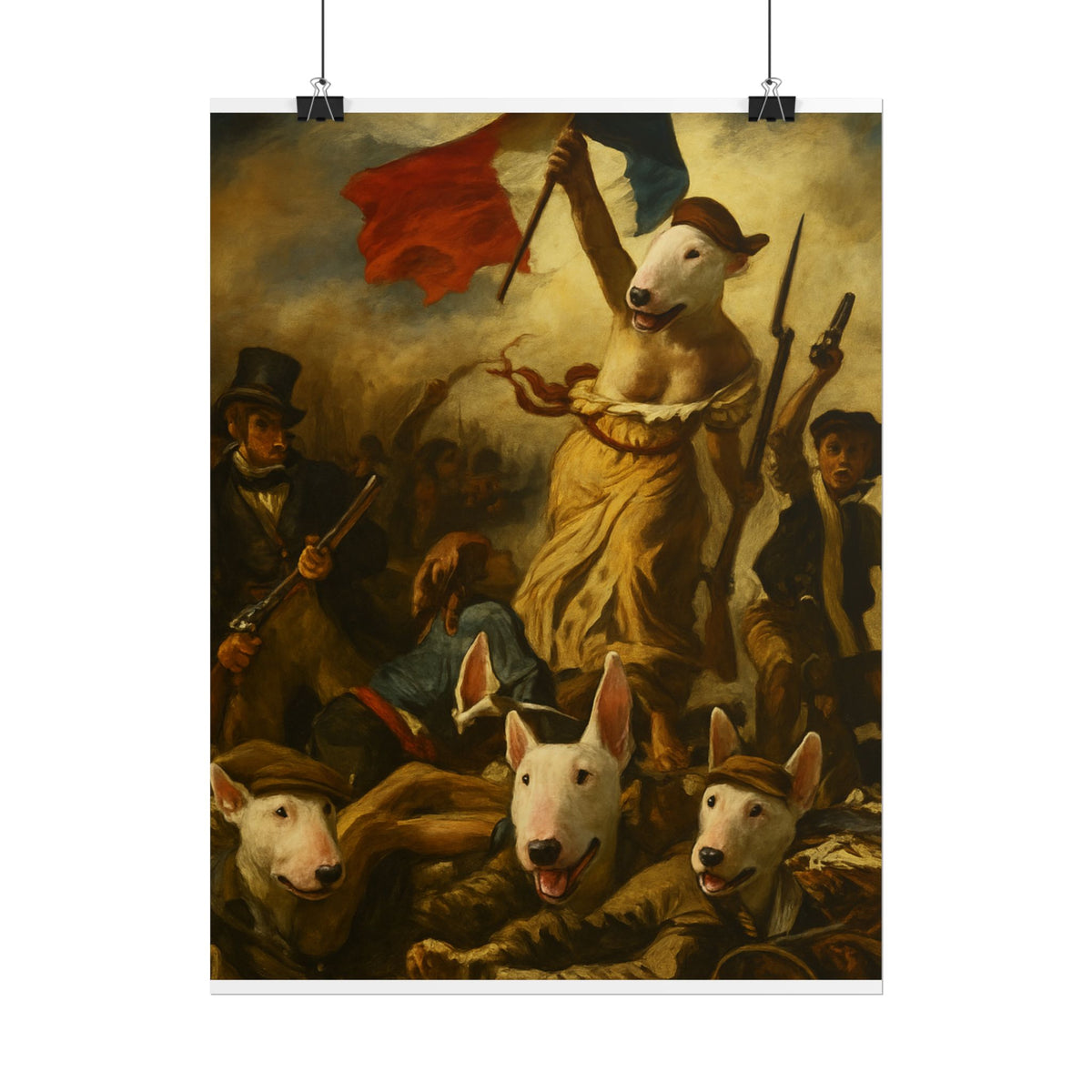 Bull Terrier Liberty Leading The People — after Eugene Delacroix, 1830 | Print