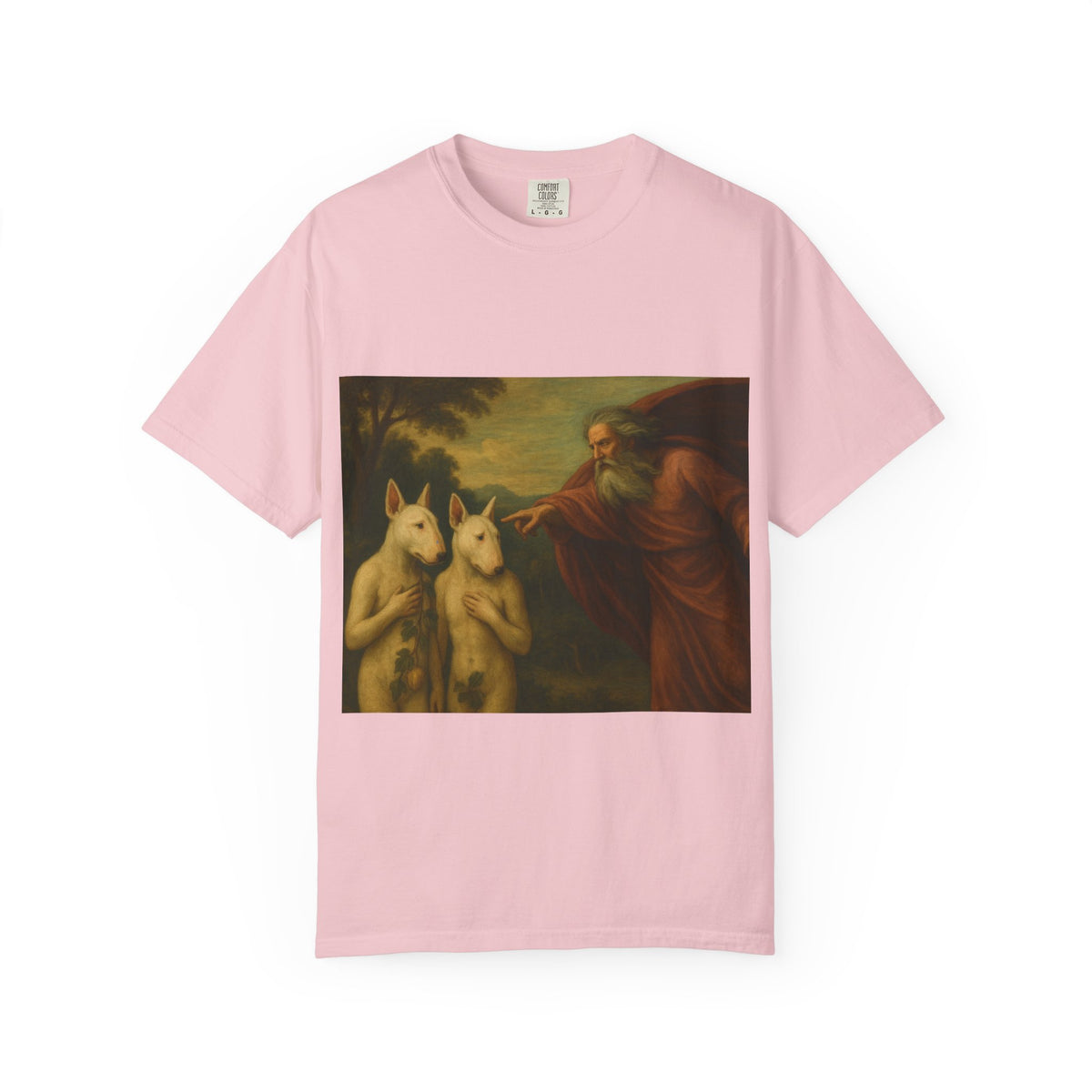 Bull Terrier The Rebuke of Adam and Eve — after Domenichino, 1626 | Garment-Dyed Tee