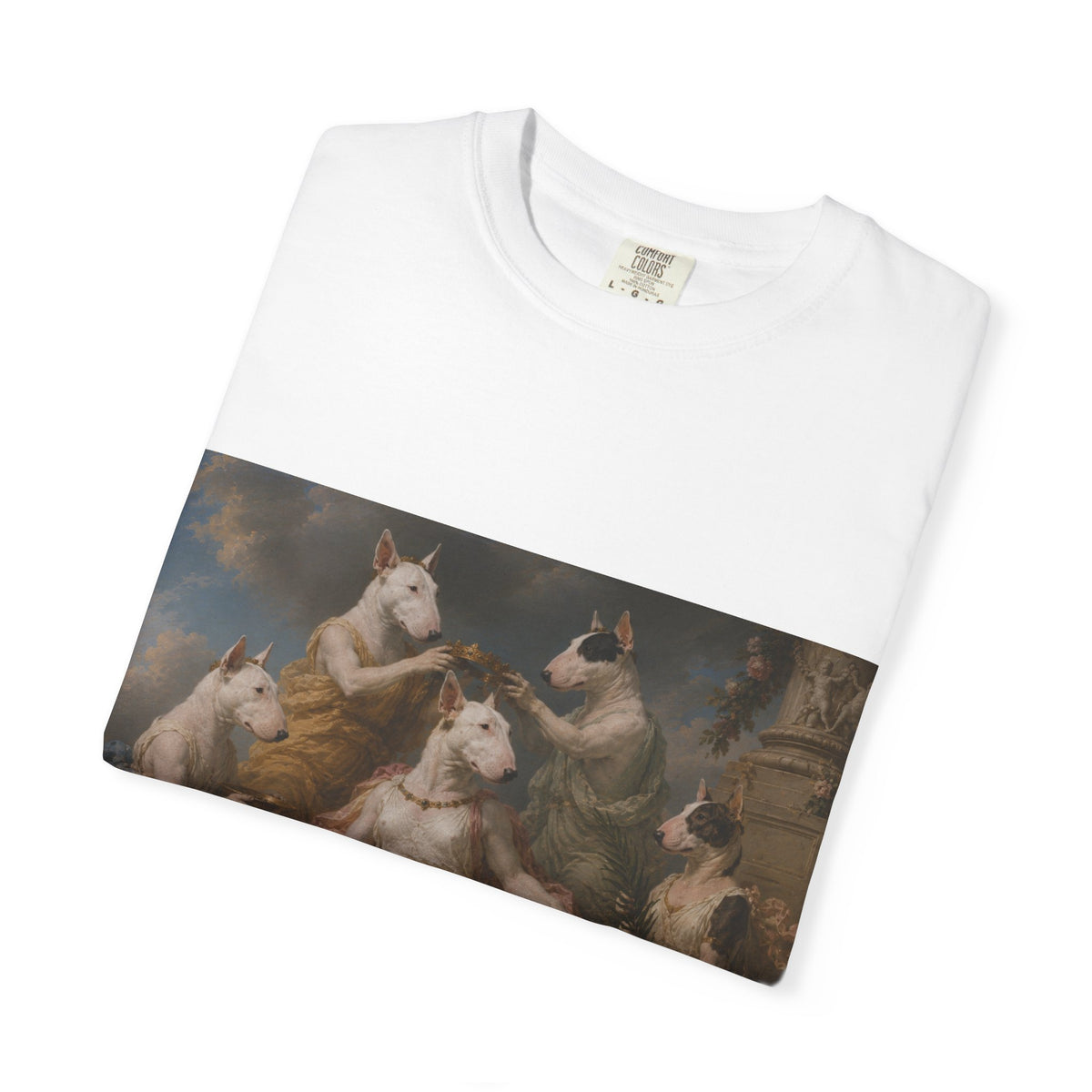 Bull Terrier Themire Crowned by the Graces — after the Sevres Manufactory, 1777 | Garment-Dyed Tee