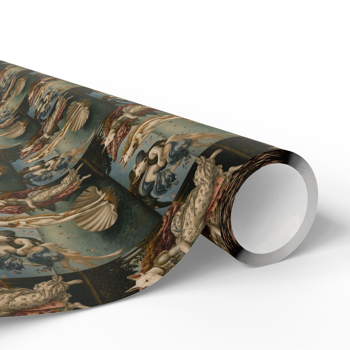 Bull Terrier The Birth of Venus — after Sandro Botticelli, c.1485 | Wrapping Paper