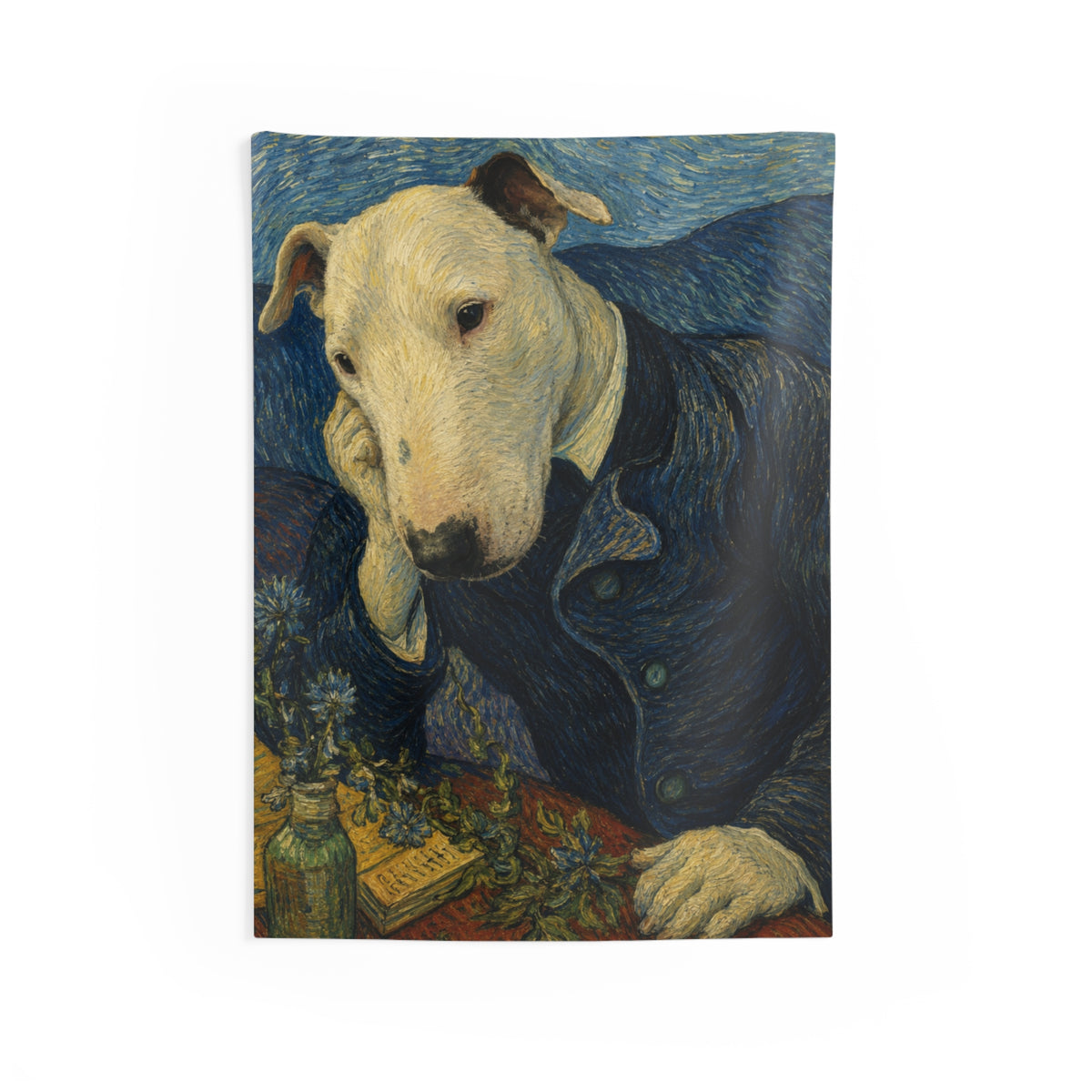 Bull Terrier Portrait of Doctor Gachet — after Vincent van Gogh, 1890 | Tapestry