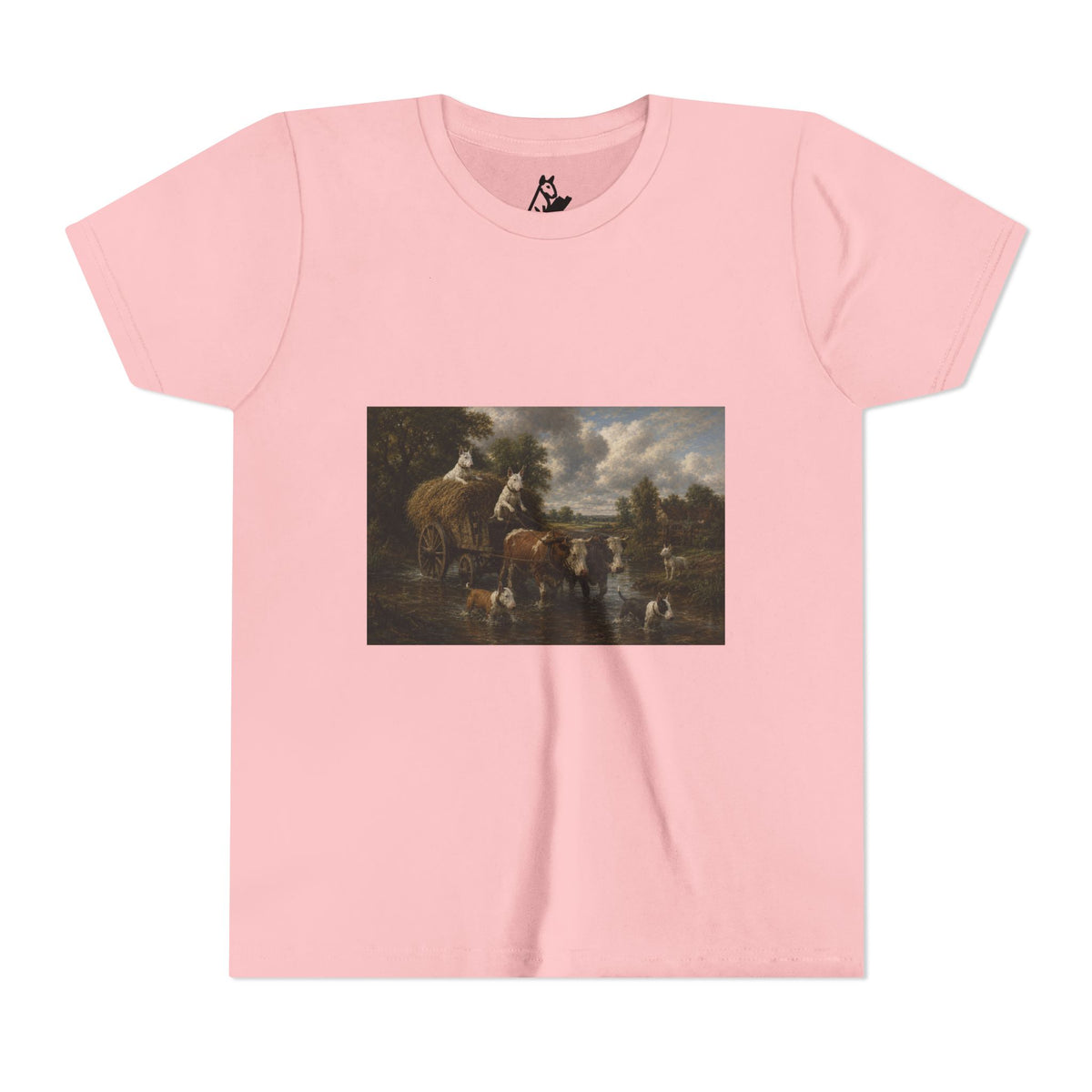 Bull Terrier The Hay Wain — after John Constable, 1821 | Youth Tee