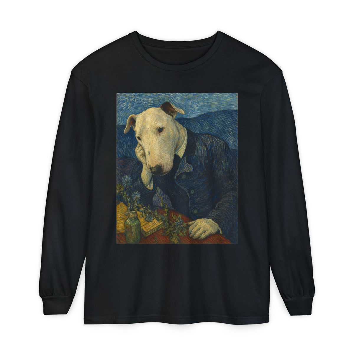 Bull Terrier Portrait of Doctor Gachet — after Vincent van Gogh, 1890 | Long Sleeve