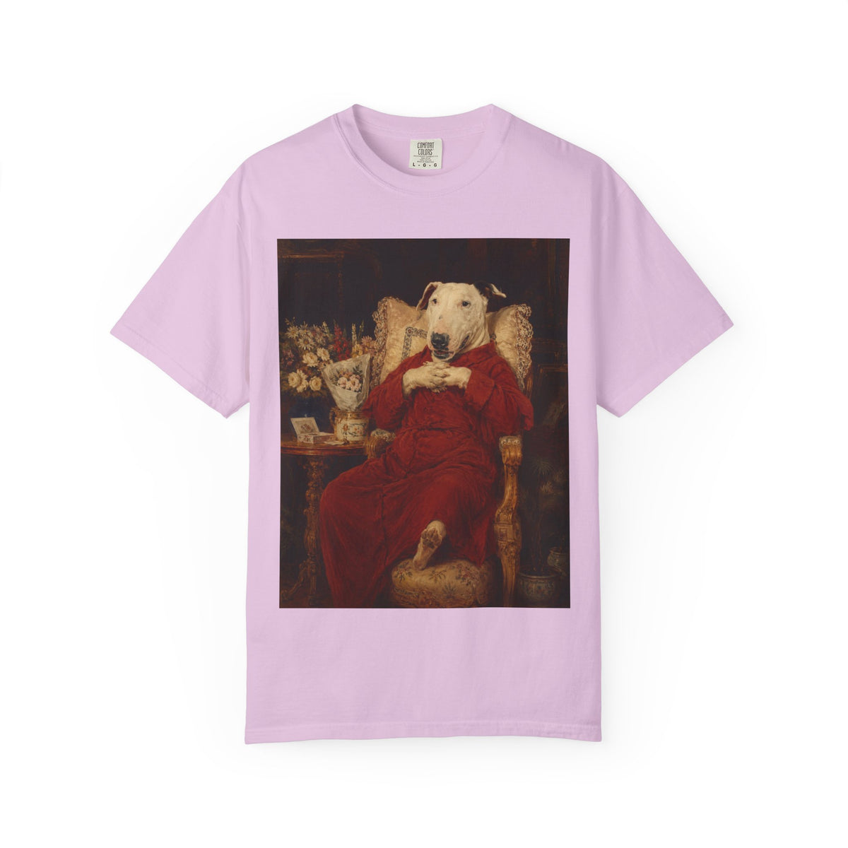Bull Terrier A Happy Birthday — after Antonio Casanova y Estorach, c.1890 | Garment-Dyed Tee