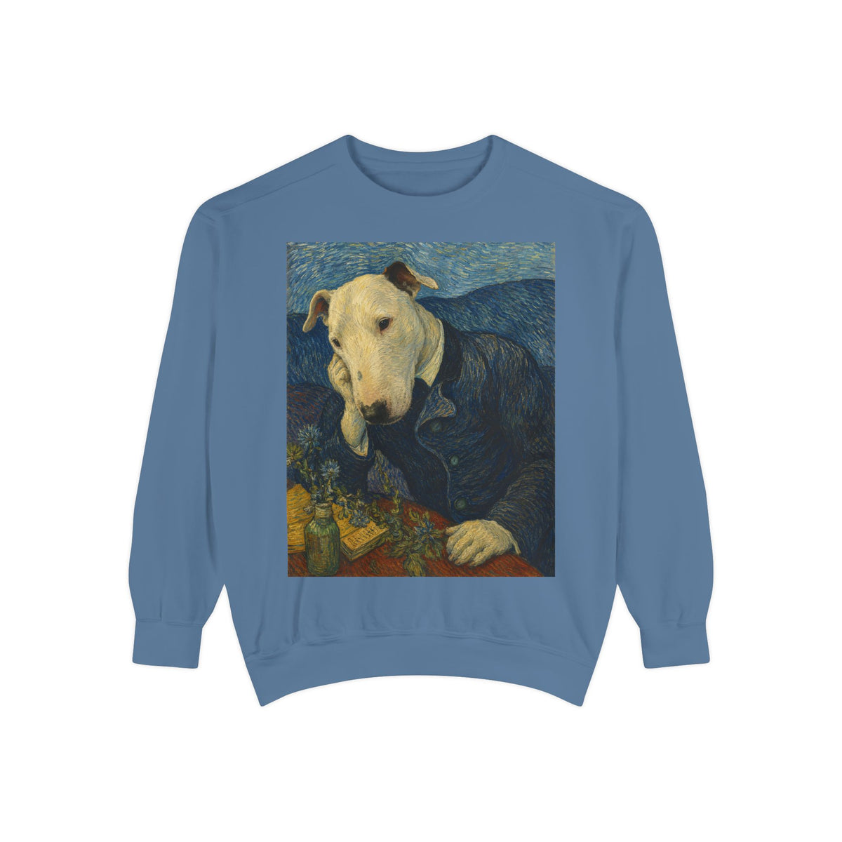Bull Terrier Portrait of Doctor Gachet — after Vincent van Gogh, 1890 | Crewneck