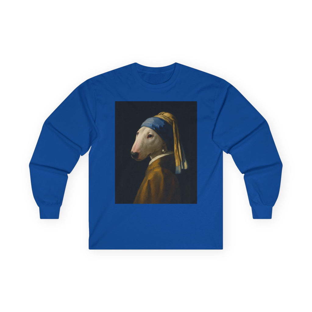 Bull Terrier Girl With A Pearl Earring — after Johannes Vermeer, c.1665 | Long Sleeve