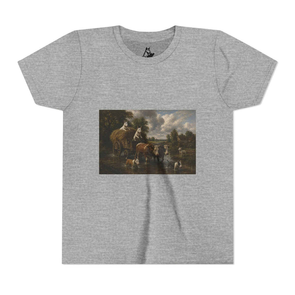 Bull Terrier The Hay Wain — after John Constable, 1821 | Youth Tee
