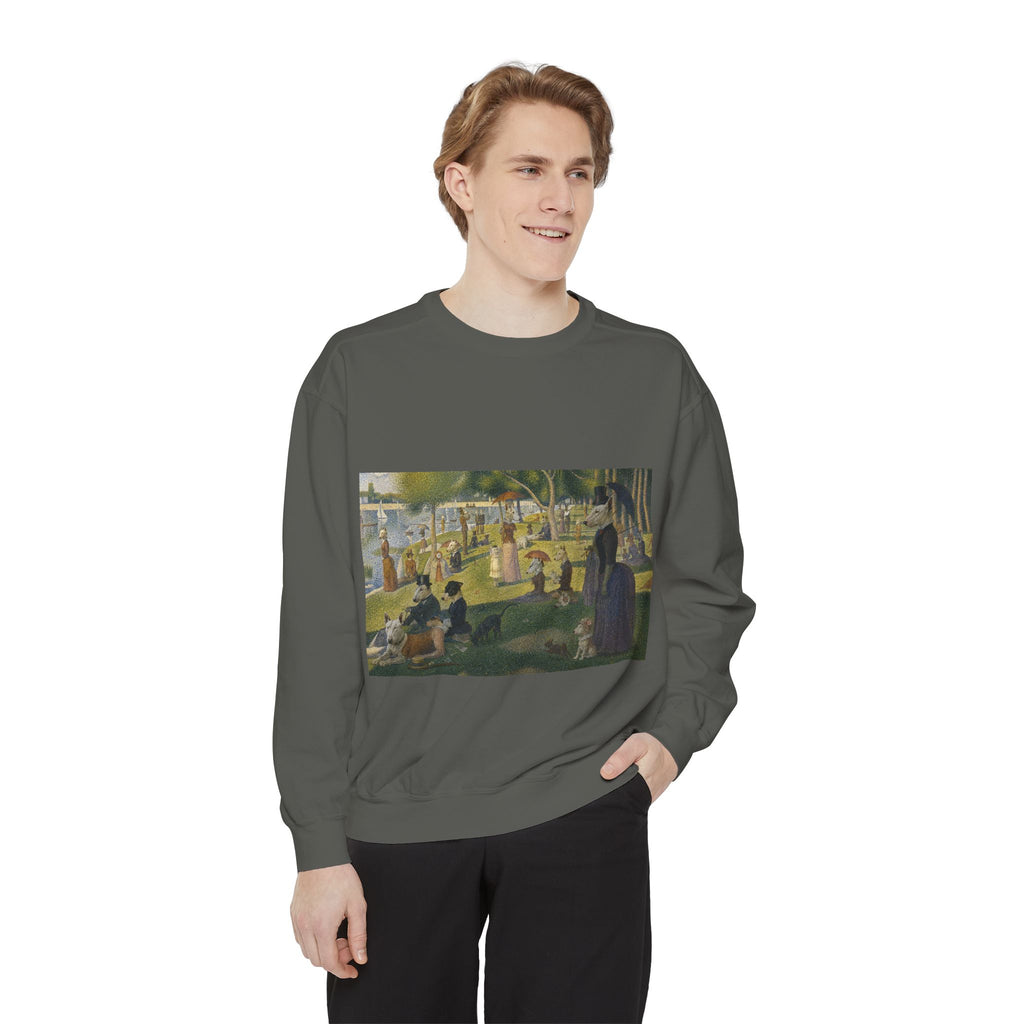 Bull Terrier A Sunday Afternoon on La Grande Jatte — after Georges Seurat, 1886 | Crewneck