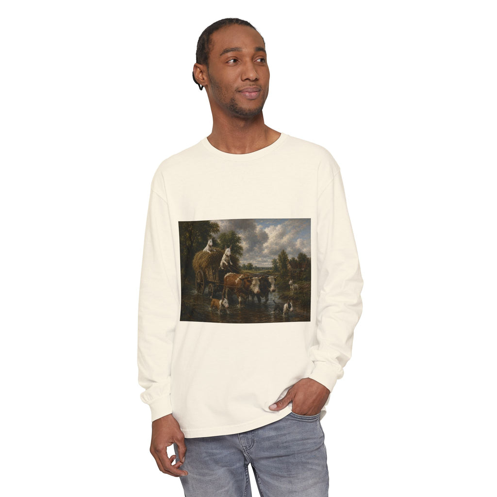 Bull Terrier The Hay Wain — after John Constable, 1821 | Long Sleeve