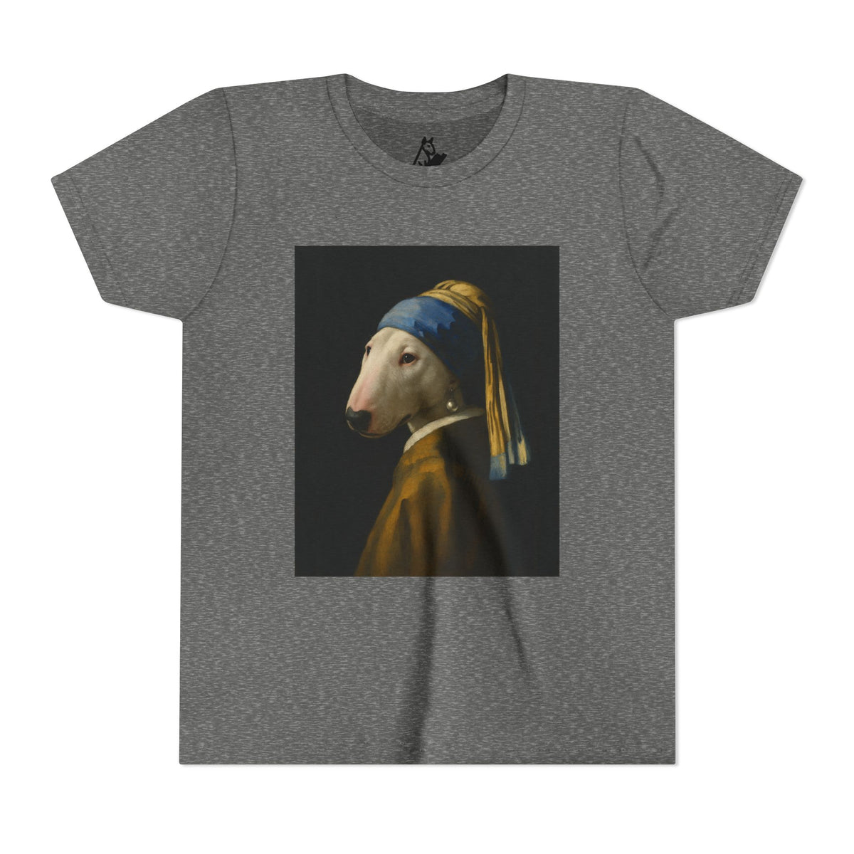 Bull Terrier Girl with a Pearl Earring — after Johannes Vermeer, c.1665 | Youth Tee