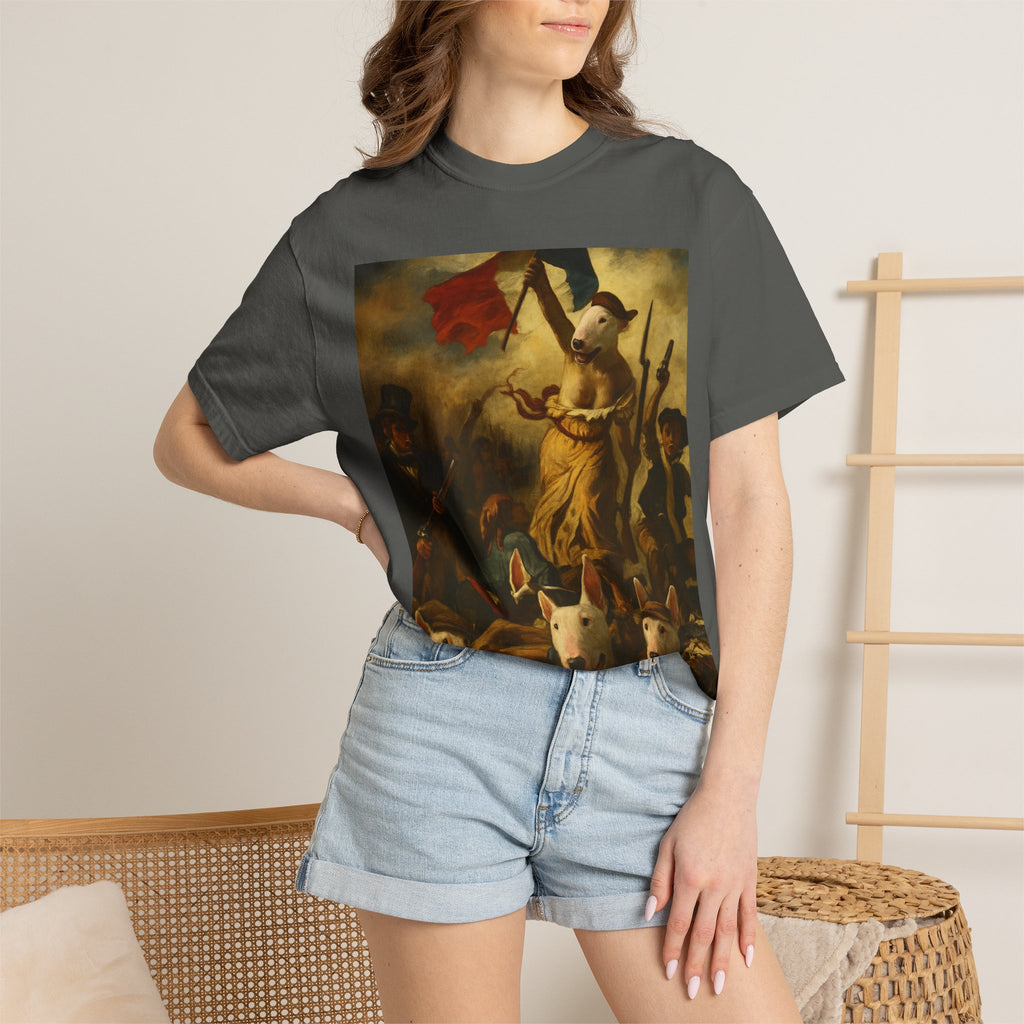 Bull Terrier Liberty Leading the People — after Eugene Delacroix, 1830 | Garment-Dyed Tee