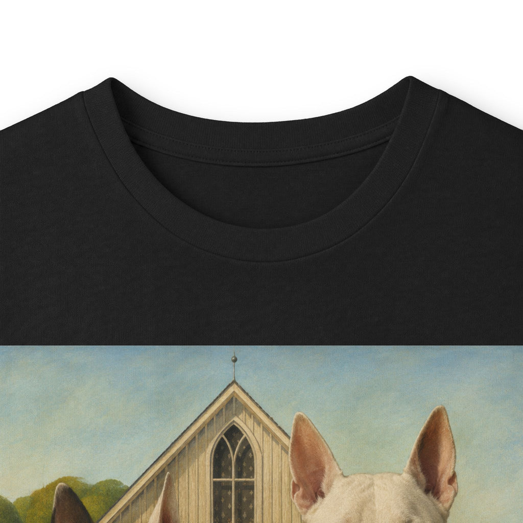 Bull Terrier American Gothic — after Grant Wood, 1930 | Long Sleeve