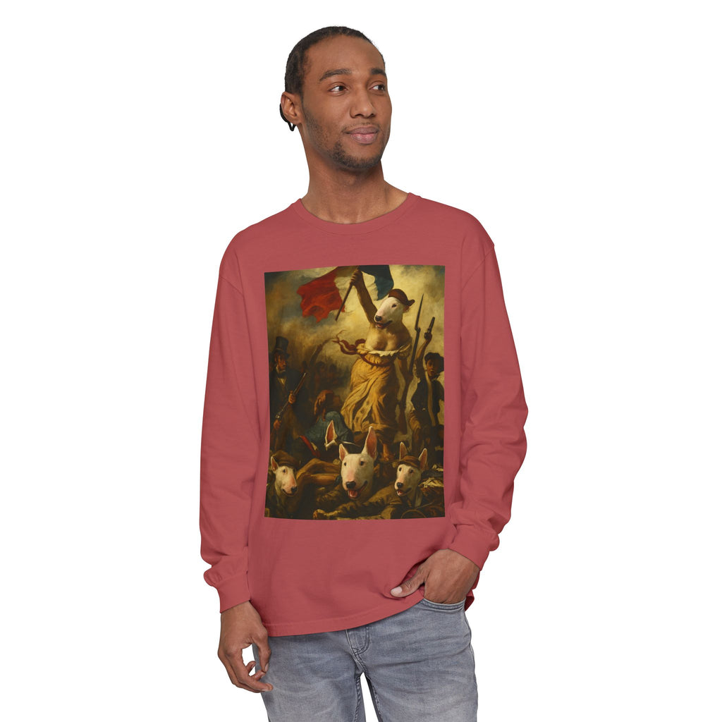 Bull Terrier Liberty Leading the People — after Eugene Delacroix, 1830 | Long Sleeve