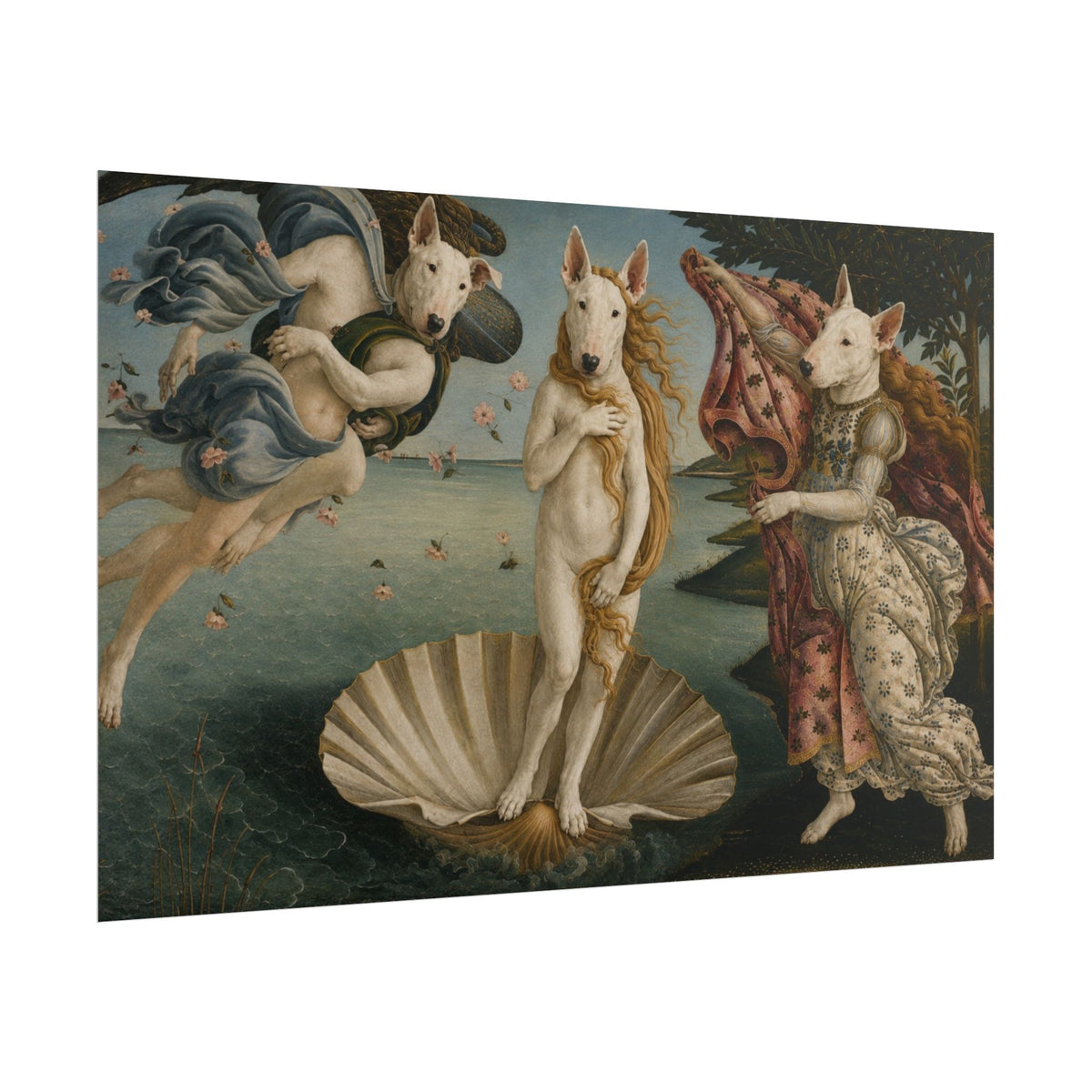 Bull Terrier The Birth of Venus — after Sandro Botticelli, c.1485 | Print