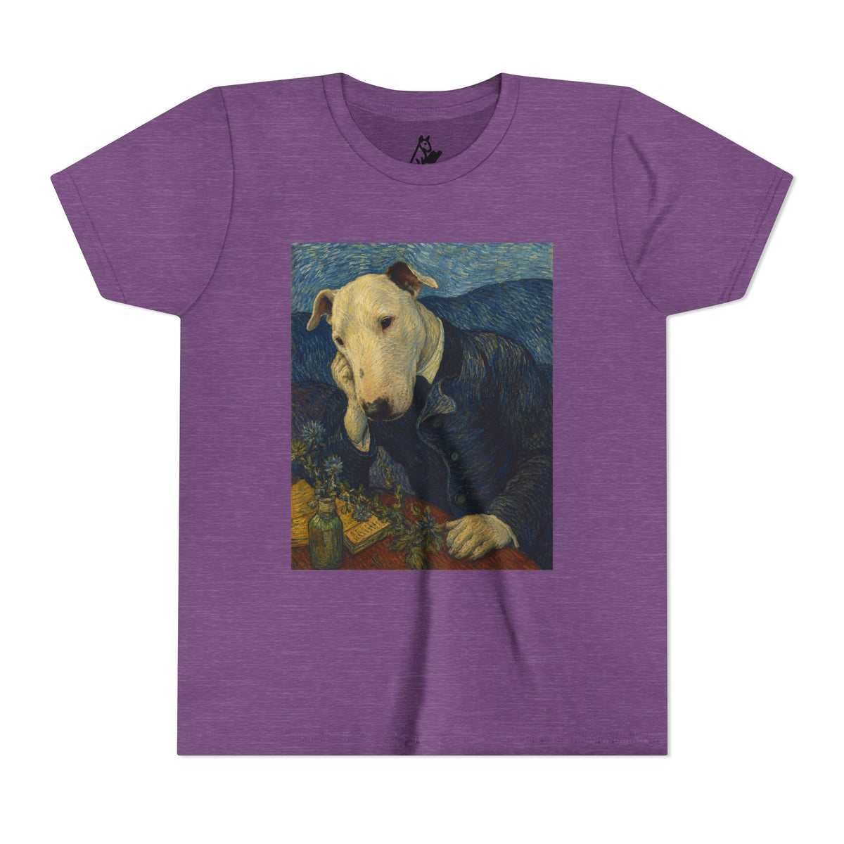 Bull Terrier Portrait of Doctor Gachet — after Vincent van Gogh, 1890 | Youth Tee