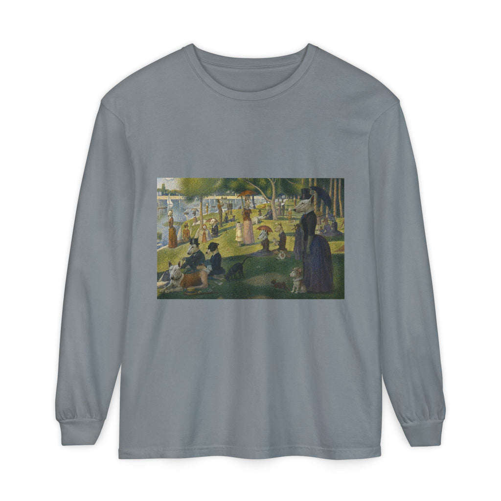 Bull Terrier A Sunday Afternoon on La Grande Jatte — after Georges Seurat, 1886 | Long Sleeve