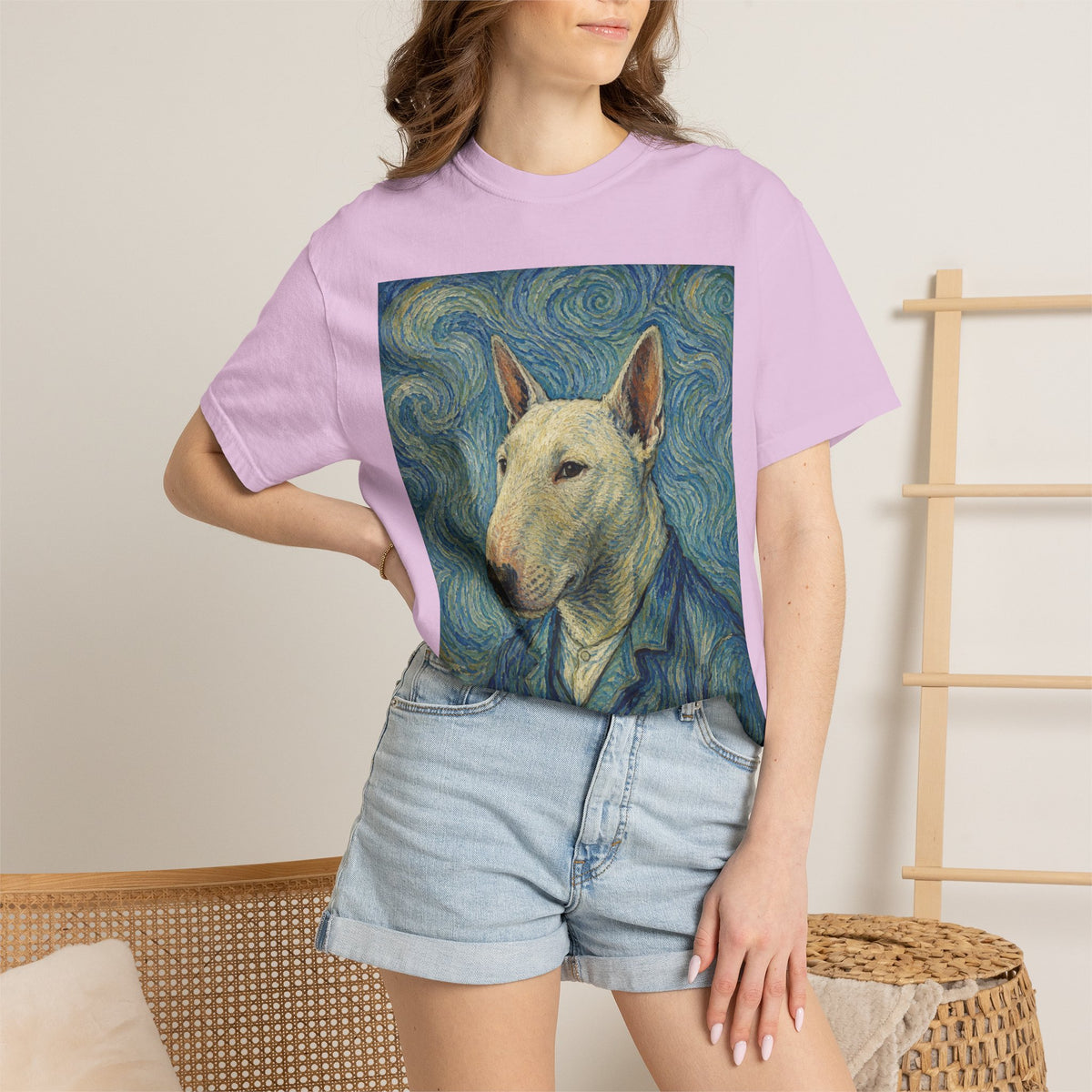 Bull Terrier Self-Portrait — after Vincent van Gogh, 1889 | Garment-Dyed Tee