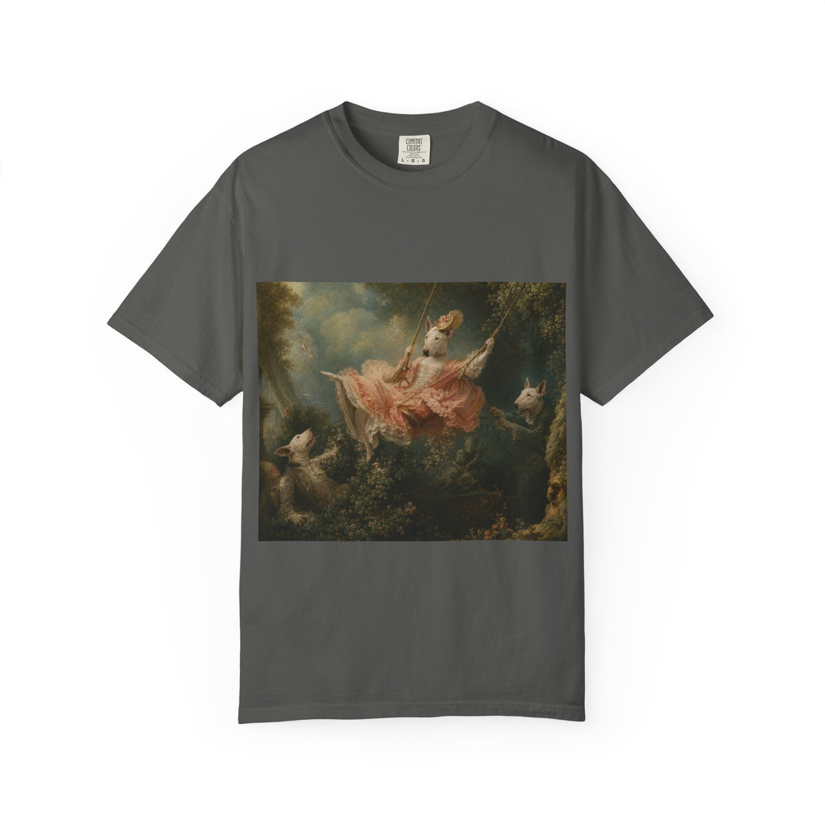 Bull Terrier The Swing — after Jean-Honore Fragonard, 1767 | Garment-Dyed Tee