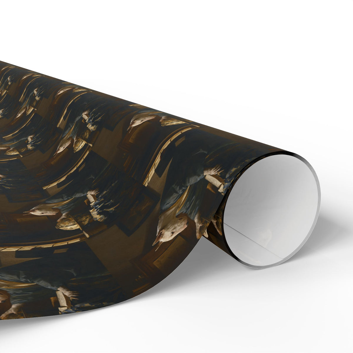 Bull Terrier The Astronomer — after Johannes Vermeer, 1668 | Wrapping Paper