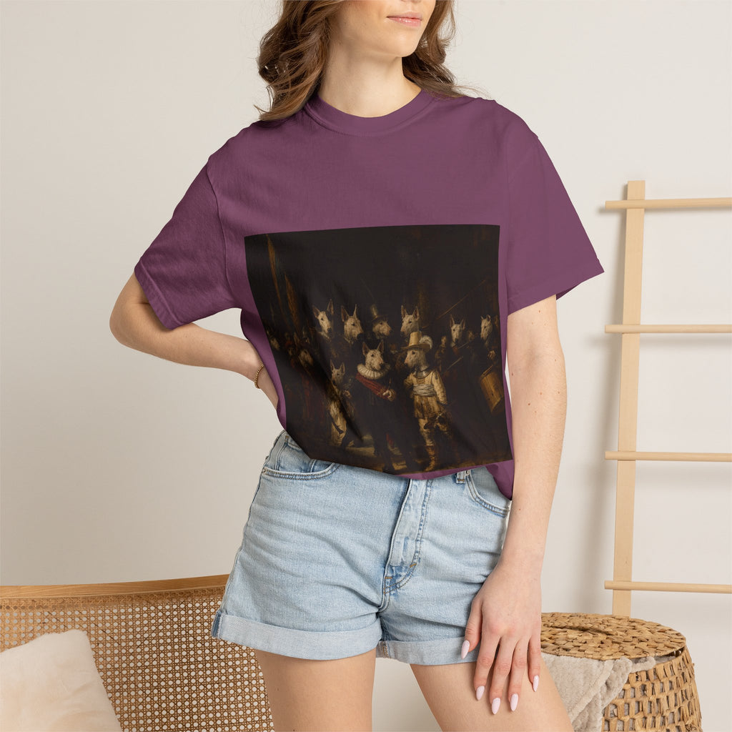 Bull Terrier The Night Watch — after Rembrandt van Rijn, 1642 | Garment-Dyed Tee