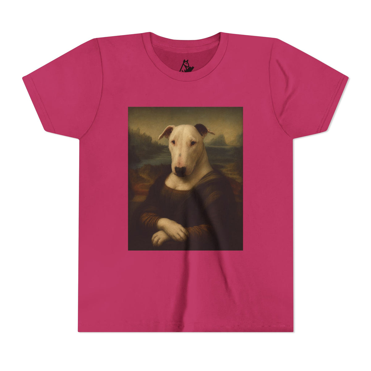 Bull Terrier Mona Lisa — after Leonardo da Vinci, c.1503 | Youth Tee