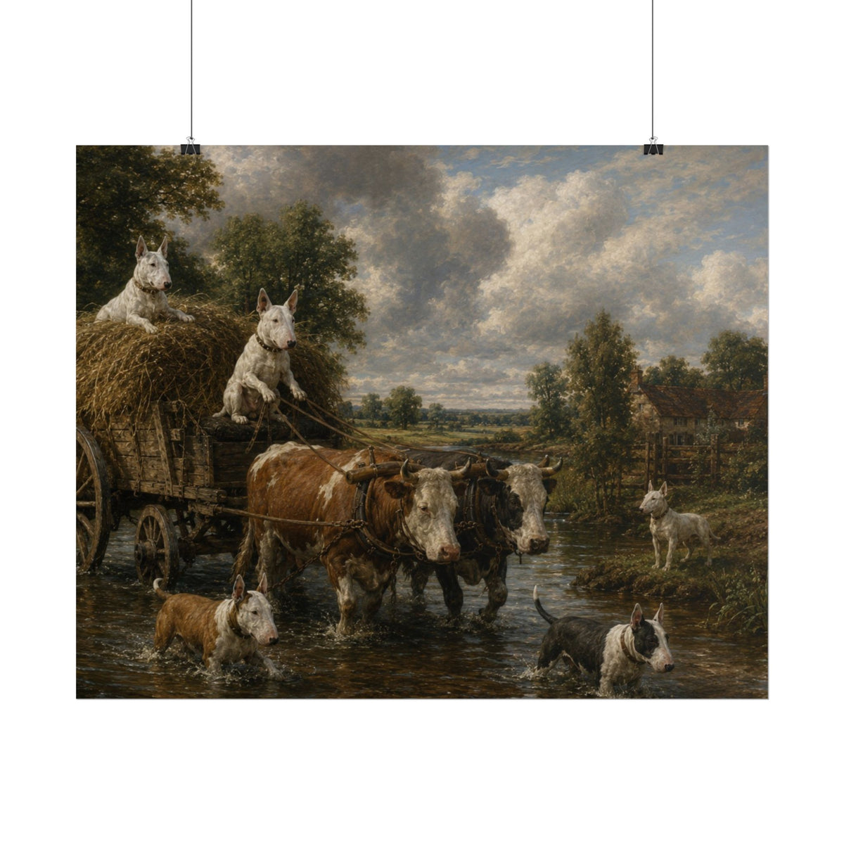 Bull Terrier The Hay Wain — after John Constable, 1821 | Print