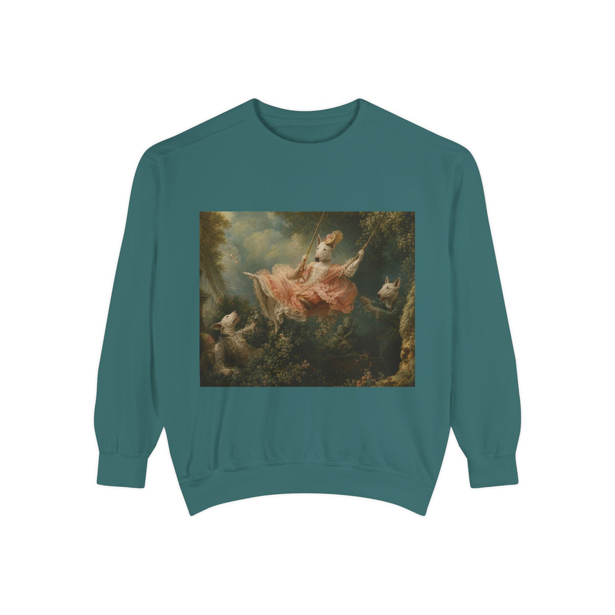 Bull Terrier The Swing — after Jean-Honore Fragonard, 1767 | Crewneck