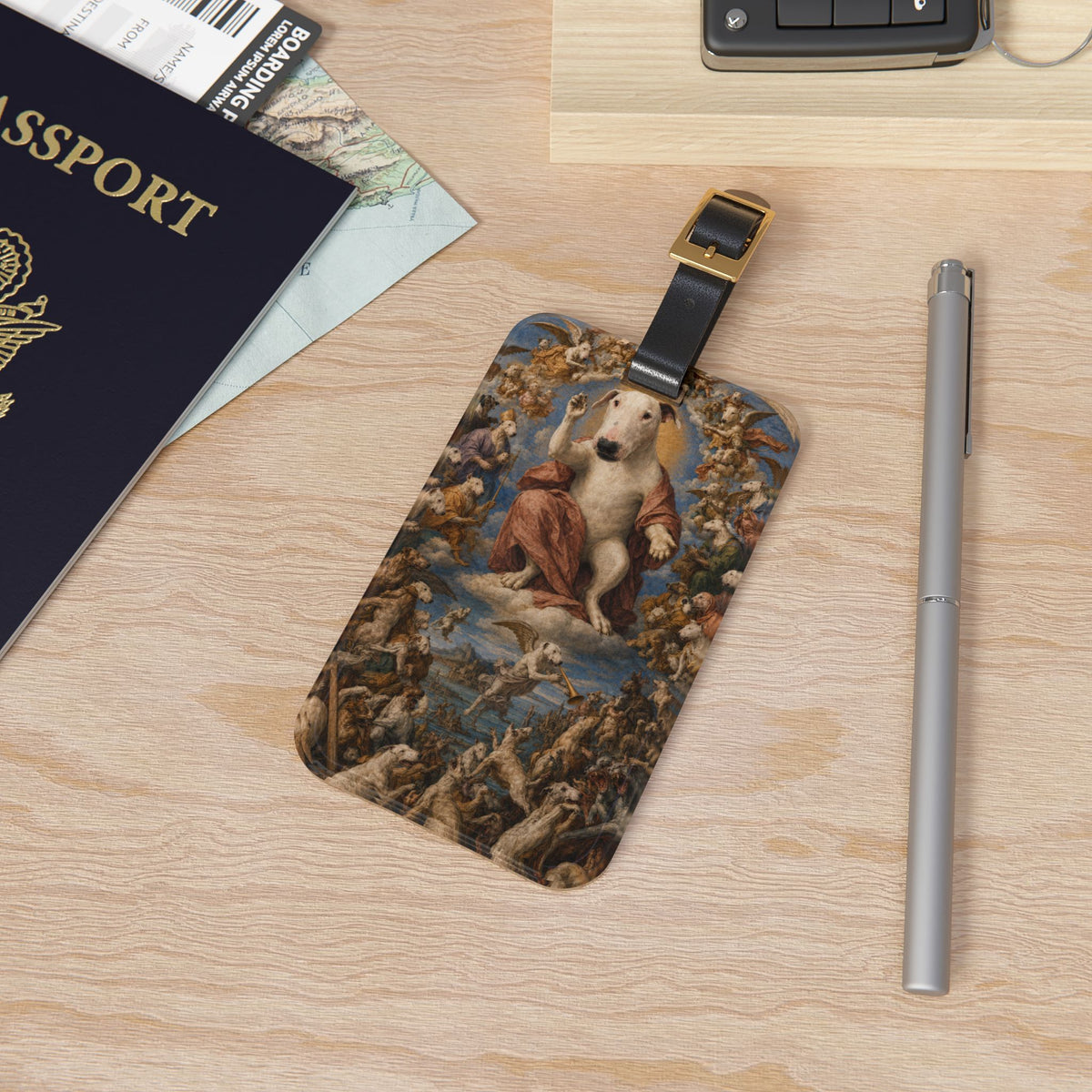 Bull Terrier The Last Judgement — after Michelangelo, 1541 | Luggage Tag