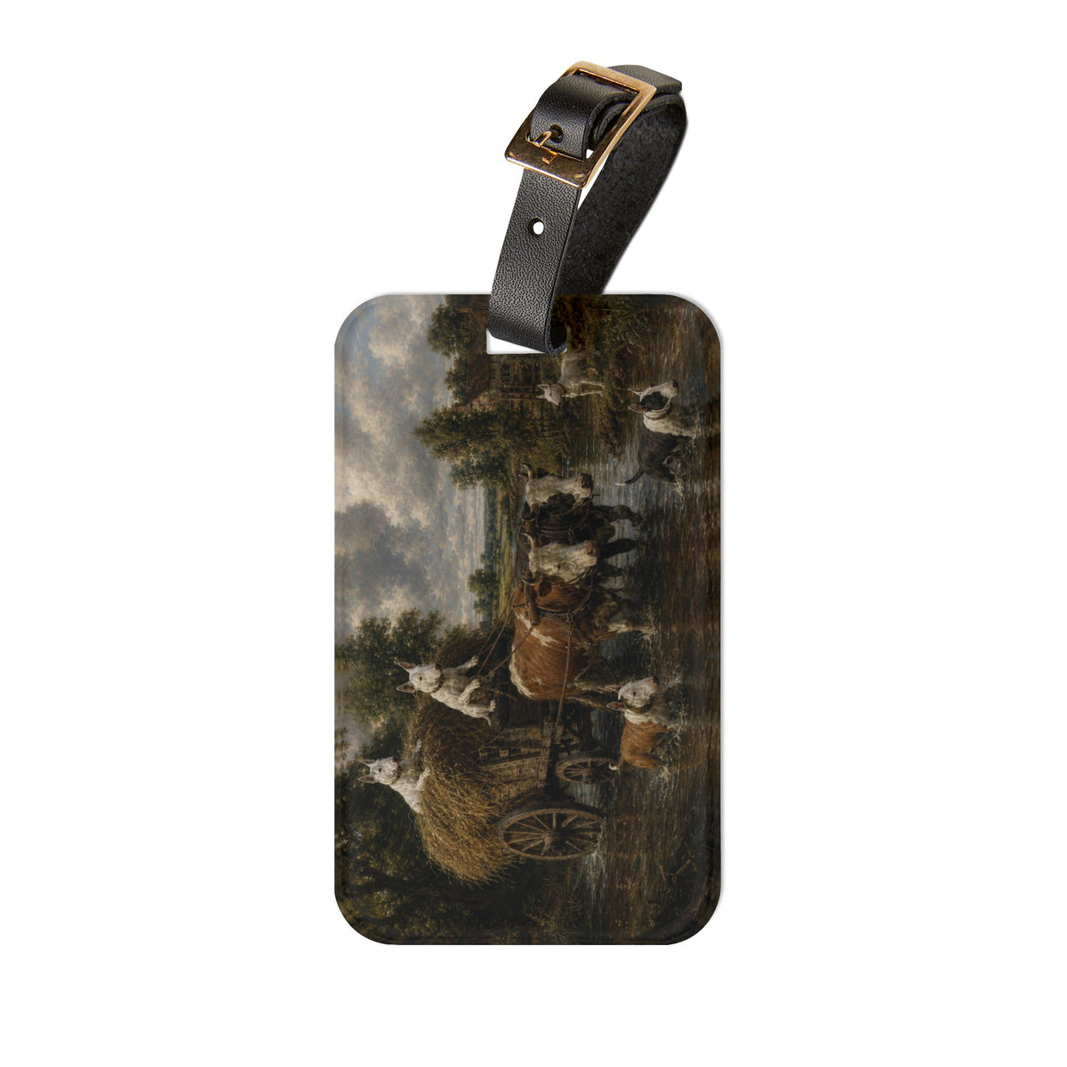 Bull Terrier The Hay Wain — after John Constable, 1821 | Luggage Tag