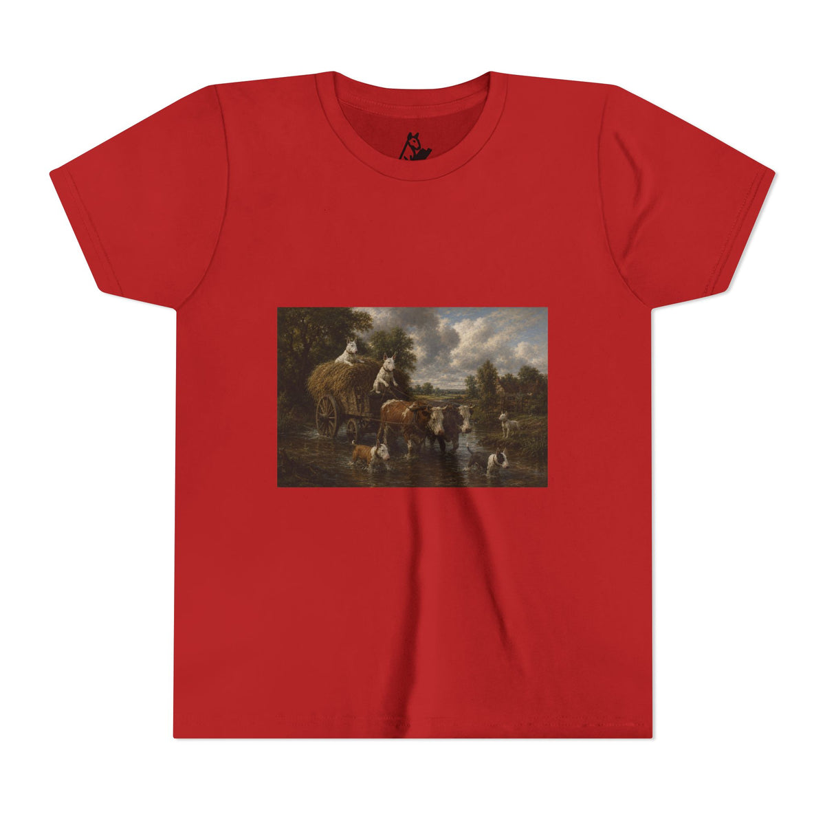 Bull Terrier The Hay Wain — after John Constable, 1821 | Youth Tee