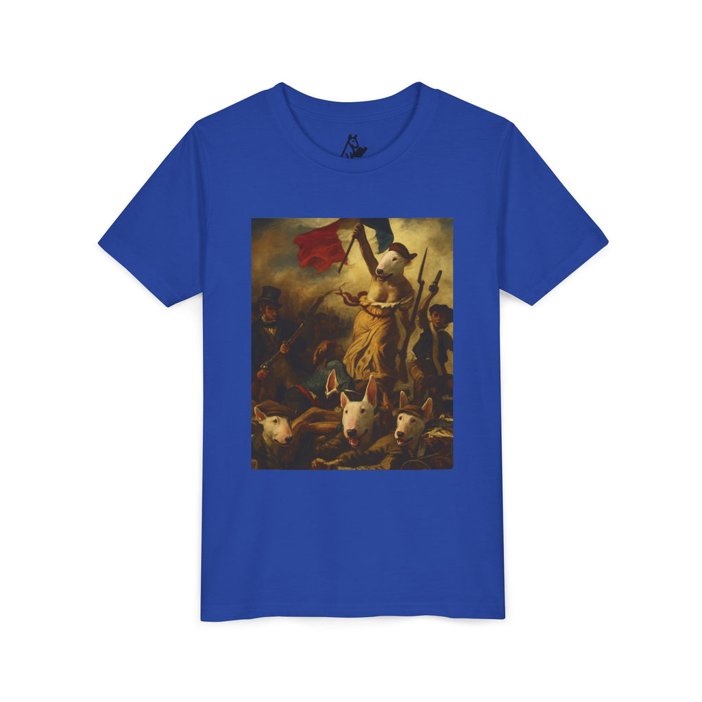 Bull Terrier Liberty Leading the People — after Eugene Delacroix, 1830 | Youth Tee