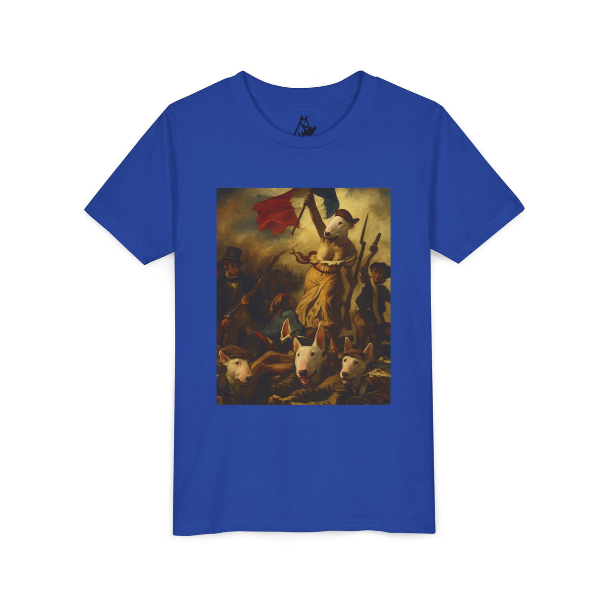Bull Terrier Liberty Leading the People — after Eugene Delacroix, 1830 | Youth Tee