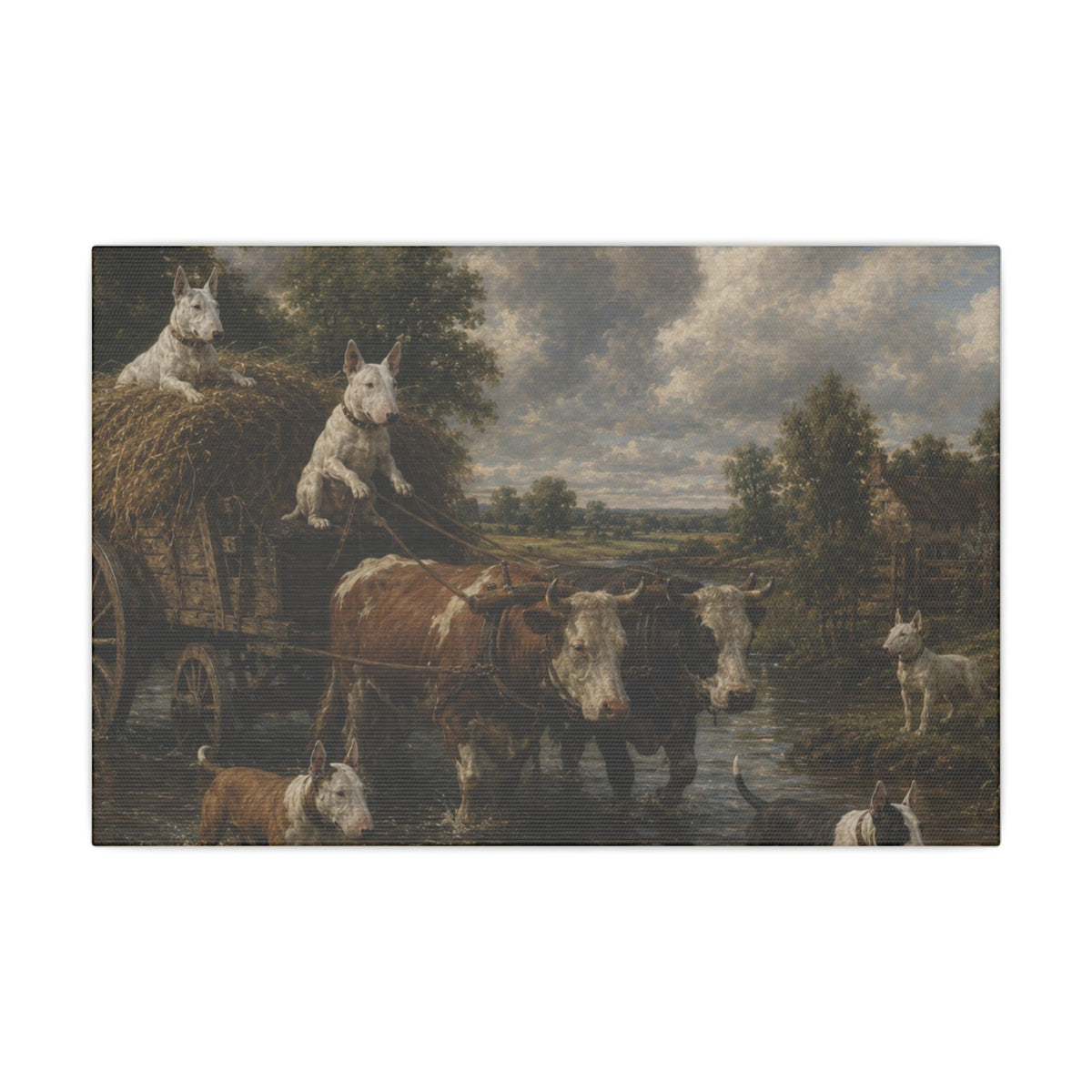Bull Terrier The Hay Wain — after John Constable, 1821 | Canvas