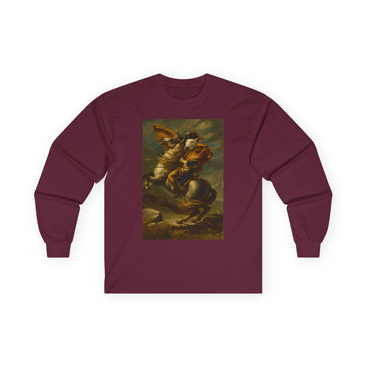 Bull Terrier Napoleon — after Jacques-Louis David, 1801 | Long Sleeve