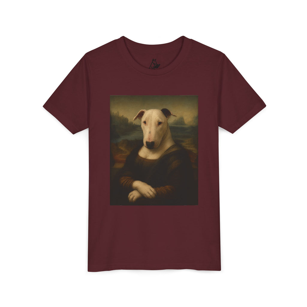 Bull Terrier Mona Lisa — after Leonardo da Vinci, c.1503 | Youth Tee