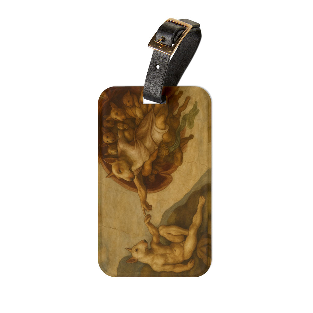 Bull Terrier The Creation of Adam — after Michelangelo, 1512 | Luggage Tag