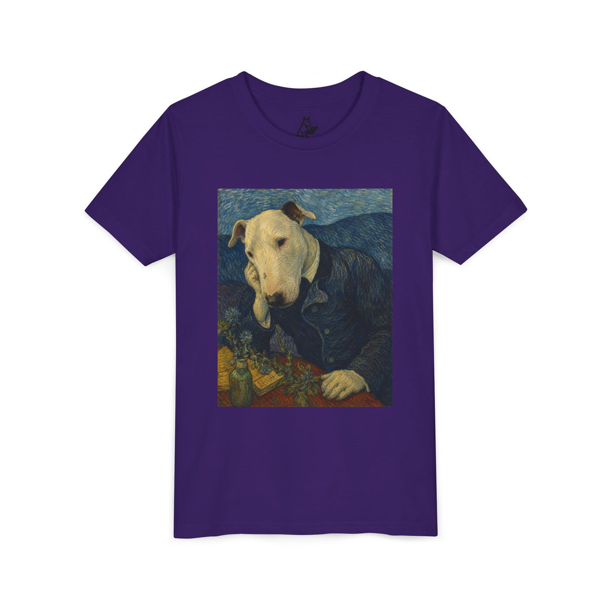 Bull Terrier Portrait of Doctor Gachet — after Vincent van Gogh, 1890 | Youth Tee