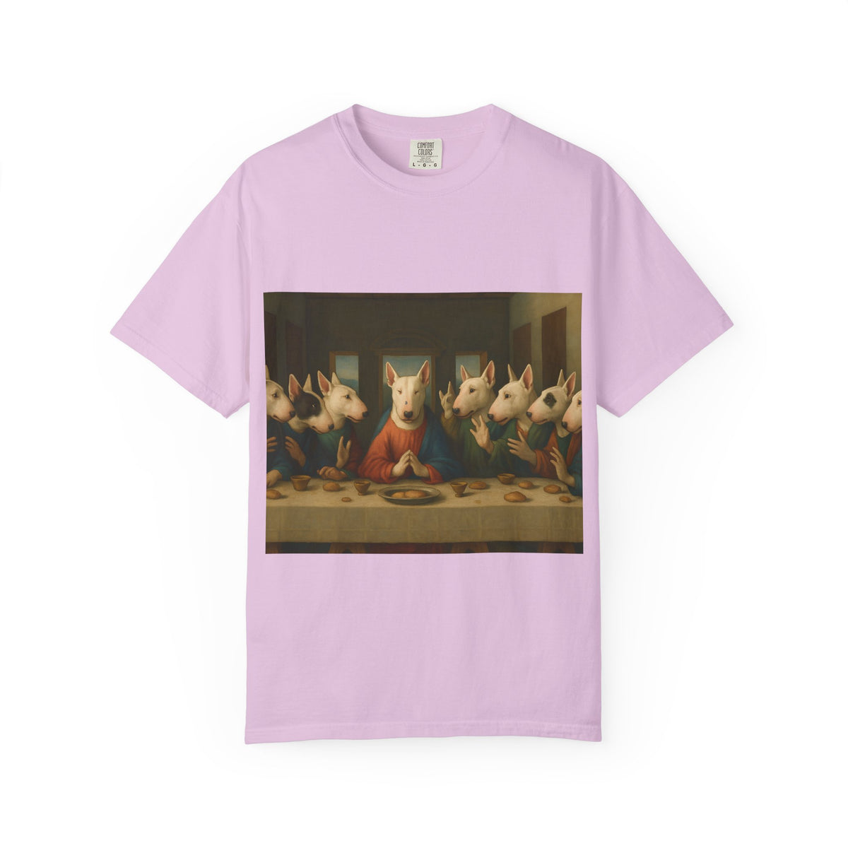Bull Terrier The Last Supper — after Leonardo da Vinci, 1498 | Garment-Dyed Tee