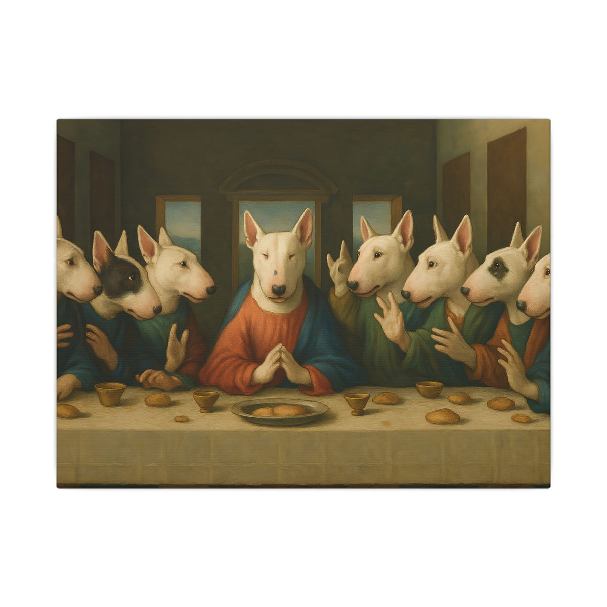 Bull Terrier The Last Supper — after Leonardo da Vinci, 1498 | Canvas