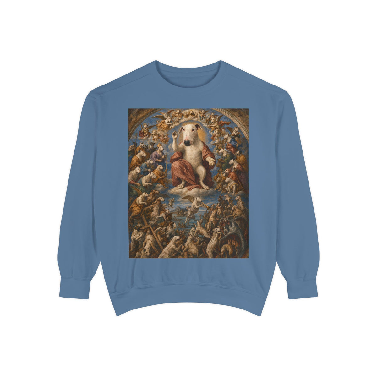 Bull Terrier The Last Judgement — after Michelangelo, 1541 | Crewneck