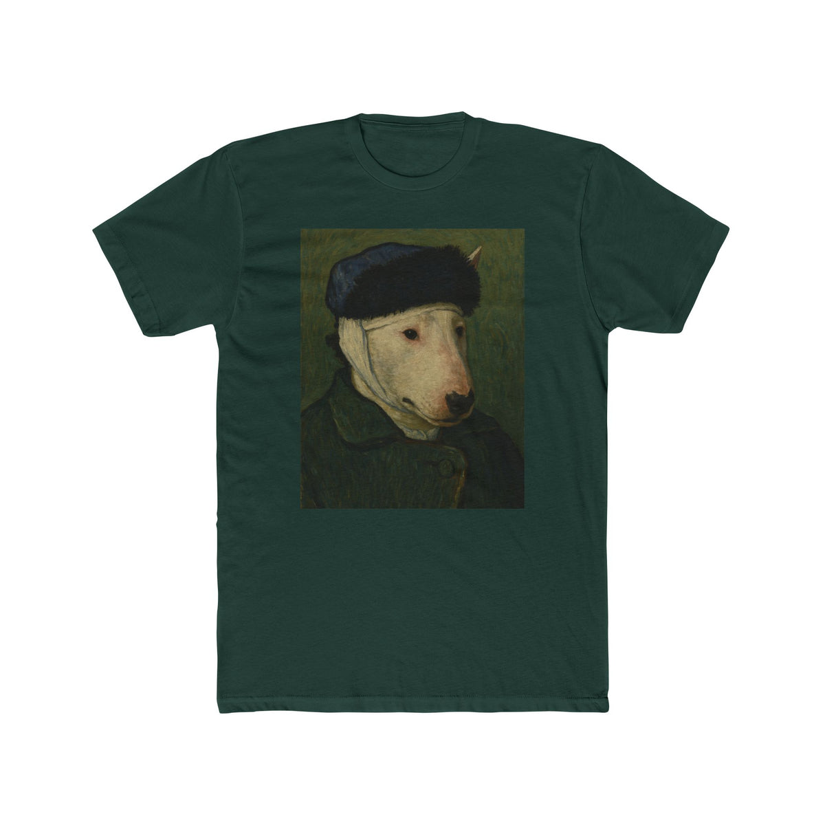 Bull Terrier Self Portrait Bandaged Ear — after Vincent van Gogh, 1889 | Tee