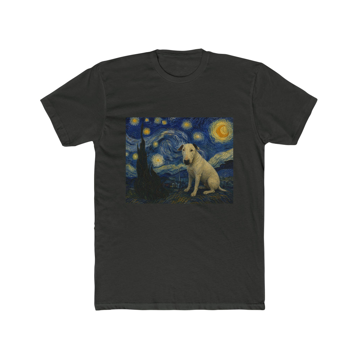 Bull Terrier Starry Night — after Vincent van Gogh, 1889 | Tee