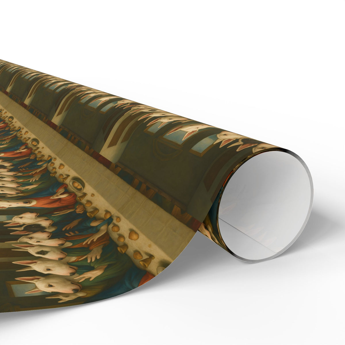 Bull Terrier The Last Supper — after Leonardo da Vinci, 1498 | Wrapping Paper