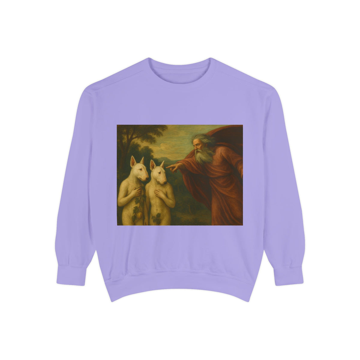Bull Terrier The Rebuke of Adam and Eve — after Domenichino, 1626 | Crewneck